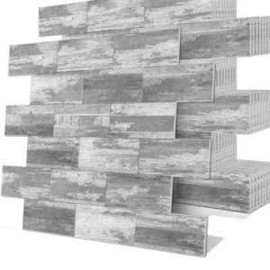 Art3d Peel and Stick Backsplashes Wall Tile Gray Wood Grain, 10-Pack Wall Tile