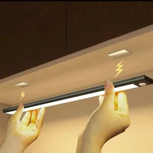 LED Motion Sensor USB Rechargeable Wireless PIR Strip Light Cabinet Closet Lamp