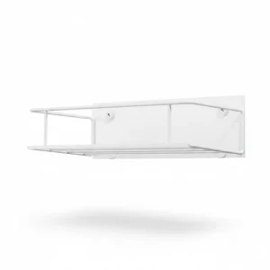 Magnetic Refrigerator Spice Rack Organizer Metal Wall Mount 2 Pack White
